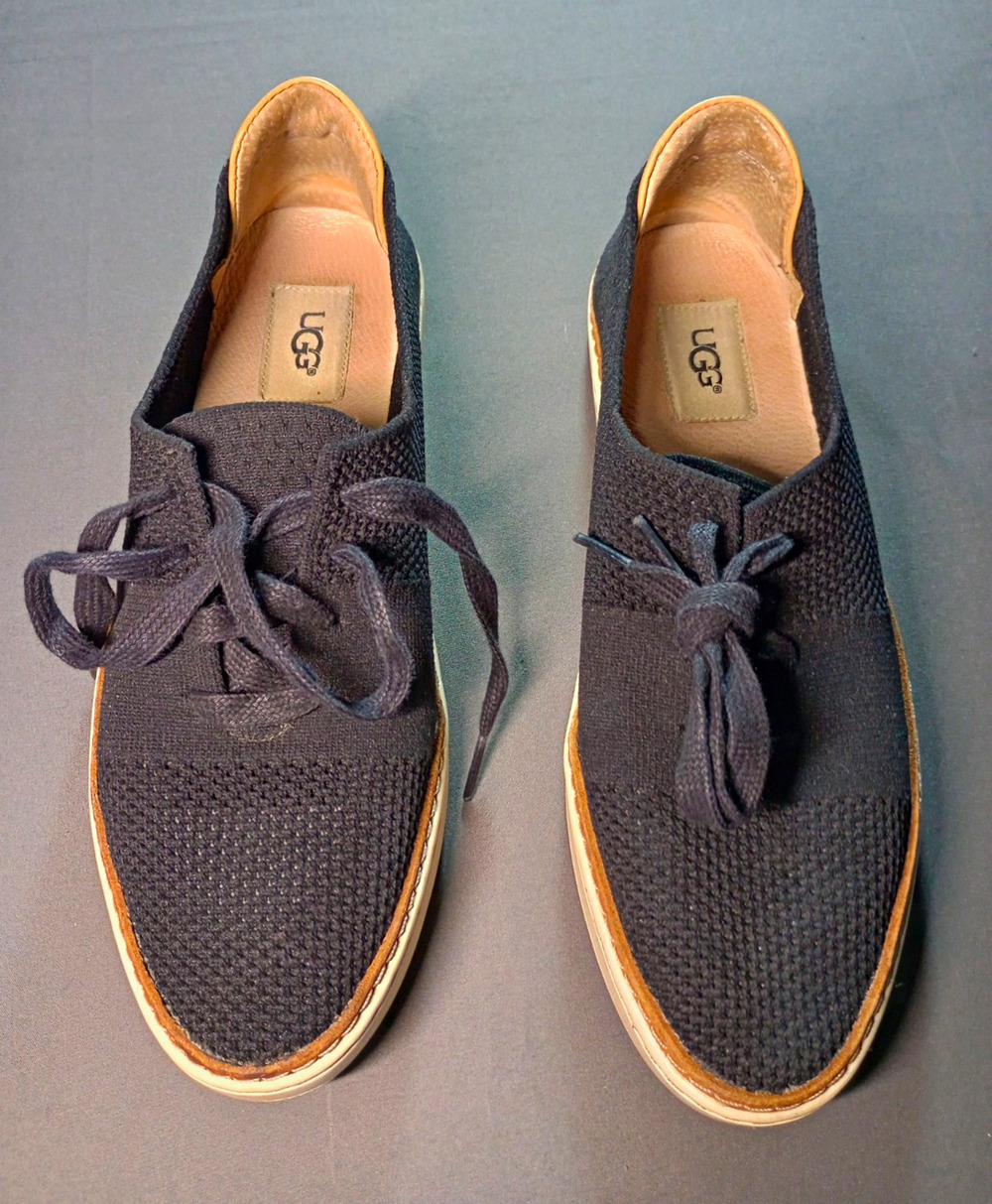 UGG women's Blue/Brown Knit Lace-Up Sneakers US 9 EU 40 UK 7.5